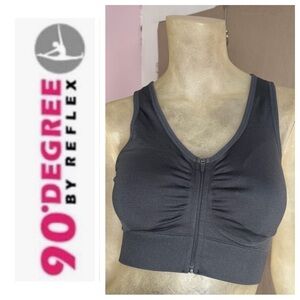 90° Degree By Reflex Front Zip Sports Bra